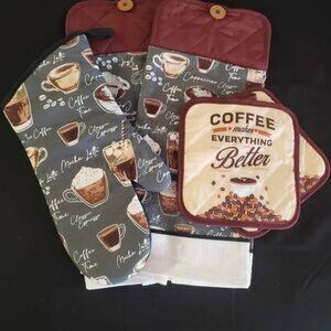 Coffee Time Hanging Towel set
